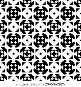 Nahtloses Muster. Figures-Ornament.Schwarz-Weiß-Muster für Mode, Stoffdesign, Tapete, Wickelpapier, Stoffe und Wohnungsdekor.
