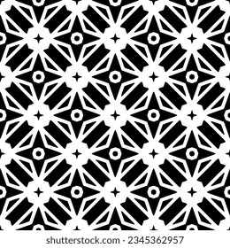 Seamless pattern. Figures ornament.Black and white  pattern for fashion, textile design,  on wall paper, wrapping paper, fabrics and home decor.
