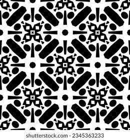 Seamless pattern. Figures ornament.Black and white  pattern for fashion, textile design,  on wall paper, wrapping paper, fabrics and home decor.
