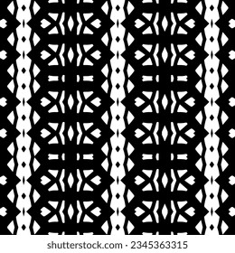 Seamless pattern. Figures ornament.Black and white  pattern for fashion, textile design,  on wall paper, wrapping paper, fabrics and home decor.
