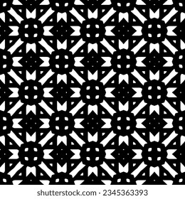 Seamless pattern. Figures ornament.Black and white  pattern for fashion, textile design,  on wall paper, wrapping paper, fabrics and home decor.
