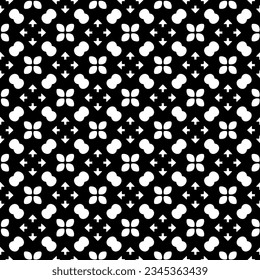 Seamless pattern. Figures ornament.Black and white  pattern for fashion, textile design,  on wall paper, wrapping paper, fabrics and home decor.
