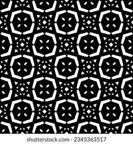 Seamless pattern. Figures ornament.Black and white  pattern for fashion, textile design,  on wall paper, wrapping paper, fabrics and home decor.
