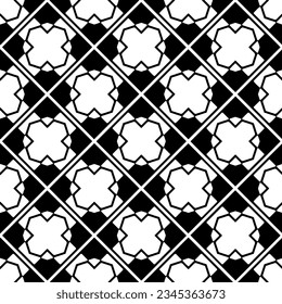 Seamless pattern. Figures ornament.Black and white  pattern for fashion, textile design,  on wall paper, wrapping paper, fabrics and home decor.
