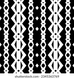 Seamless pattern. Figures ornament.Black and white  pattern for fashion, textile design,  on wall paper, wrapping paper, fabrics and home decor.
