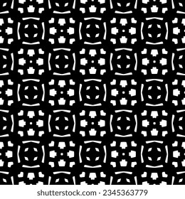 Seamless pattern. Figures ornament.Black and white  pattern for fashion, textile design,  on wall paper, wrapping paper, fabrics and home decor.
