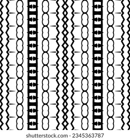 Seamless pattern. Figures ornament.Black and white  pattern for fashion, textile design,  on wall paper, wrapping paper, fabrics and home decor.
