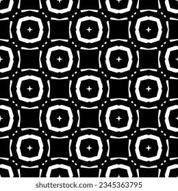 Nahtloses Muster. Figures-Ornament.Schwarz-Weiß-Muster für Mode, Stoffdesign, Tapete, Wickelpapier, Stoffe und Wohnungsdekor.
