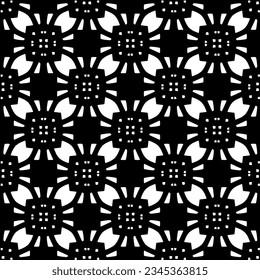 Seamless pattern. Figures ornament.Black and white  pattern for fashion, textile design,  on wall paper, wrapping paper, fabrics and home decor.
