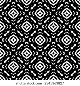 Seamless pattern. Figures ornament.Black and white  pattern for fashion, textile design,  on wall paper, wrapping paper, fabrics and home decor.
