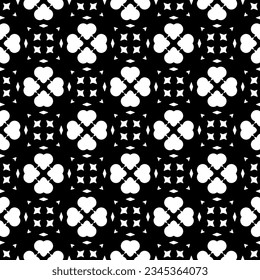 Seamless pattern. Figures ornament.Black and white  pattern for fashion, textile design,  on wall paper, wrapping paper, fabrics and home decor.
