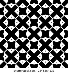 Seamless pattern. Figures ornament.Black and white  pattern for fashion, textile design,  on wall paper, wrapping paper, fabrics and home decor.
