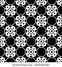 Seamless pattern. Figures ornament.Black and white  pattern for fashion, textile design,  on wall paper, wrapping paper, fabrics and home decor.
