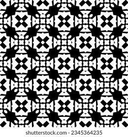 Seamless pattern. Figures ornament.Black and white  pattern for fashion, textile design,  on wall paper, wrapping paper, fabrics and home decor.
