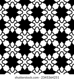 Seamless pattern. Figures ornament.Black and white  pattern for fashion, textile design,  on wall paper, wrapping paper, fabrics and home decor.
