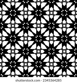 Seamless pattern. Figures ornament.Black and white  pattern for fashion, textile design,  on wall paper, wrapping paper, fabrics and home decor.
