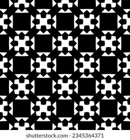 Seamless pattern. Figures ornament.Black and white  pattern for fashion, textile design,  on wall paper, wrapping paper, fabrics and home decor.
