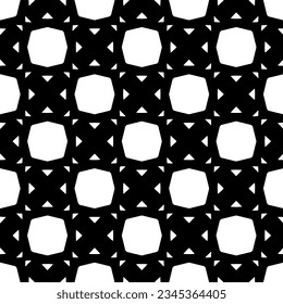 Nahtloses Muster. Figures-Ornament.Schwarz-Weiß-Muster für Mode, Stoffdesign, Tapete, Wickelpapier, Stoffe und Wohnungsdekor.
