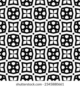 Seamless pattern. Figures ornament.Black and white  pattern for fashion, textile design,  on wall paper, wrapping paper, fabrics and home decor.
