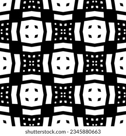 Seamless pattern. Figures ornament.Black and white  pattern for fashion, textile design,  on wall paper, wrapping paper, fabrics and home decor.
