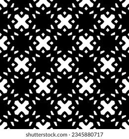 Seamless pattern. Figures ornament.Black and white  pattern for fashion, textile design,  on wall paper, wrapping paper, fabrics and home decor.
