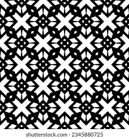 Seamless pattern. Figures ornament.Black and white  pattern for fashion, textile design,  on wall paper, wrapping paper, fabrics and home decor.
