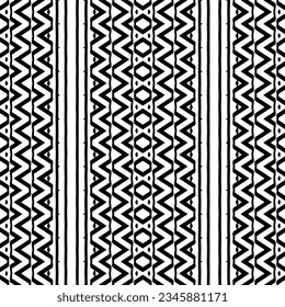 Seamless pattern. Figures ornament.Black and white  pattern for fashion, textile design,  on wall paper, wrapping paper, fabrics and home decor.
