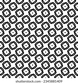 Seamless pattern. Figures ornament.Black and white  pattern for fashion, textile design,  on wall paper, wrapping paper, fabrics and home decor.
