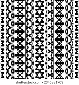 Seamless pattern. Figures ornament.Black and white  pattern for fashion, textile design,  on wall paper, wrapping paper, fabrics and home decor.
