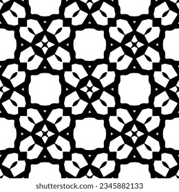 Seamless pattern. Figures ornament.Black and white  pattern for fashion, textile design,  on wall paper, wrapping paper, fabrics and home decor.

