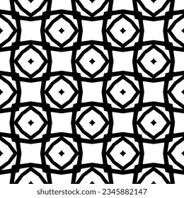 Seamless pattern. Figures ornament.Black and white  pattern for fashion, textile design,  on wall paper, wrapping paper, fabrics and home decor.
