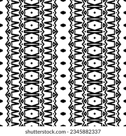 Seamless pattern. Figures ornament.Black and white  pattern for fashion, textile design,  on wall paper, wrapping paper, fabrics and home decor.
