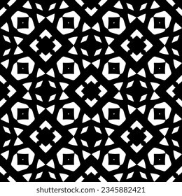 Seamless pattern. Figures ornament.Black and white  pattern for fashion, textile design,  on wall paper, wrapping paper, fabrics and home decor.
