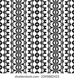 Seamless pattern. Figures ornament.Black and white  pattern for fashion, textile design,  on wall paper, wrapping paper, fabrics and home decor.
