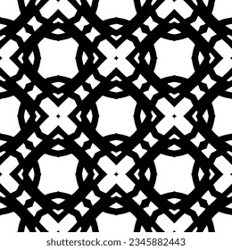 Nahtloses Muster. Figures-Ornament.Schwarz-Weiß-Muster für Mode, Stoffdesign, Tapete, Wickelpapier, Stoffe und Wohnungsdekor.
