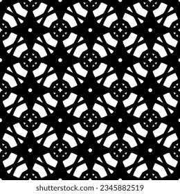 Seamless pattern. Figures ornament.Black and white  pattern for fashion, textile design,  on wall paper, wrapping paper, fabrics and home decor.
