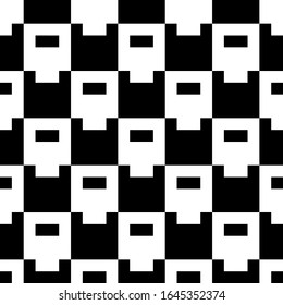 Seamless pattern. Figures, quadrangles illustration. Shapes ornament. Tiles wallpaper. Ethnic motif. Polygons backdrop. Geometric background. Digital paper, textile print, abstract. Vector artwork.