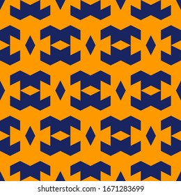 Seamless pattern. Figures, rhombuses ornament. Geometrical backdrop. Simple shapes background. Geometric wallpaper. Ethnic motif. Digital paper, textile print, web design, abstract. Vector artwork.