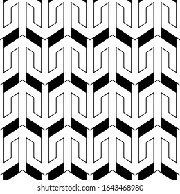 Seamless pattern. Figures wallpaper. Arrows background. Ethnic motif. Simple ornament. Folk image. Arrow shapes backdrop. Digital paper, textile print, web design, abstract.