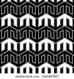 Seamless pattern. Figures wallpaper. Ethnic motif. Simple ornament. Folk image.Arrows background. Digital paper, textile print, web design, abstract.Arrow shapes backdrop.
