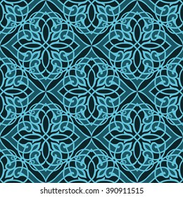 Seamless pattern with filigree multicolor ornament.Background with oriental motifs.Vector illustration