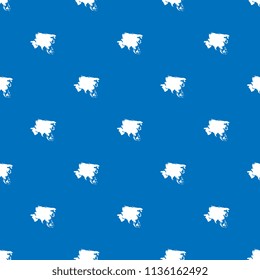 seamless pattern filled with maps of asia. white silhouette of continent on blue background