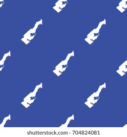 seamless pattern filled with maps of monaco. white country silhouettes on blue background