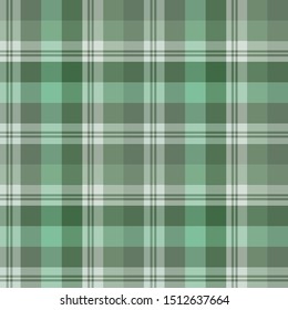 Seamless pattern in fine discreet green and grey colors for plaid, fabric, textile, clothes, tablecloth and other things. Vector image. 
