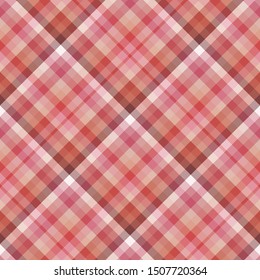 Seamless pattern in fine festive pink, orange and red colors for plaid, fabric, textile, clothes, tablecloth and other things. Vector image. 2