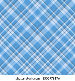 Seamless pattern in fine light and dark blue colors for plaid, fabric, textile, clothes, tablecloth and other things. Vector image. 2