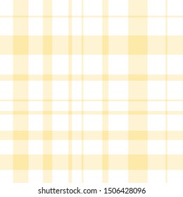 Seamless pattern in fine light yellow and white colors for plaid, fabric, textile, clothes, tablecloth and other things. Vector image. 

