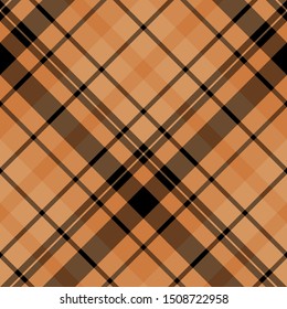 Seamless pattern in fine orange and black colors for plaid, fabric, textile, clothes, tablecloth and other things. Vector image. 2