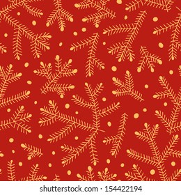 Seamless pattern with fir branches. Vector illustration.