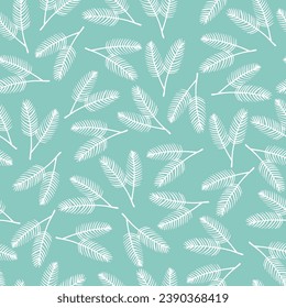 Seamless pattern with fir tree branches. Christmas and new year theme
